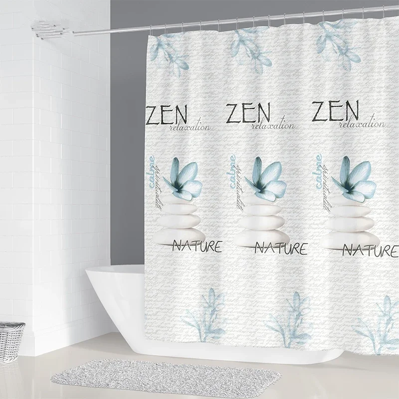 Shower Curtains Geometric Nordic Chandelier Printing Bathroom Shower Curtain Polyester Waterproof Home Decoration Curtain with 12 Hooks