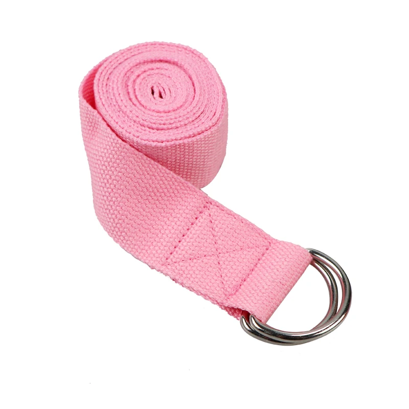Kisangel Ceinture de yoga réglable en coton avec anneau en D pour plus