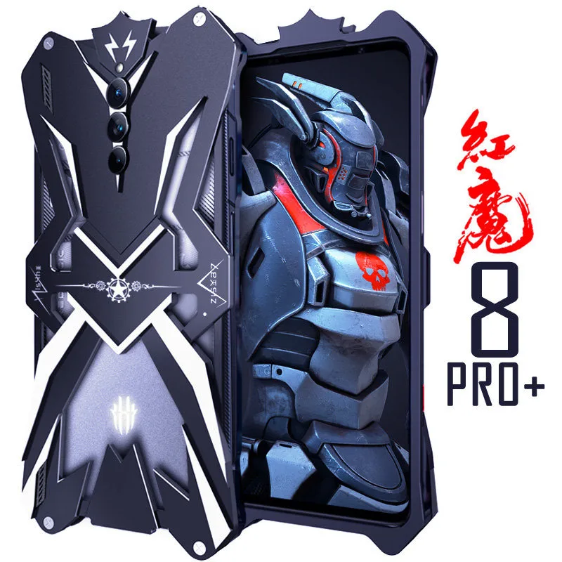 ZTE Nubia Red Magic 8 Pro Plus Case Heavy Duty Aluminum Metal Bumper Cover Hard Case for ZTE Nubia Red Magic 8 Pro Plus 5G