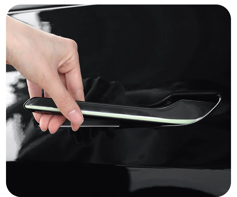 4pcs car door handle sticker For tesla model 3/model y 2021-2024 2025 Luminous d