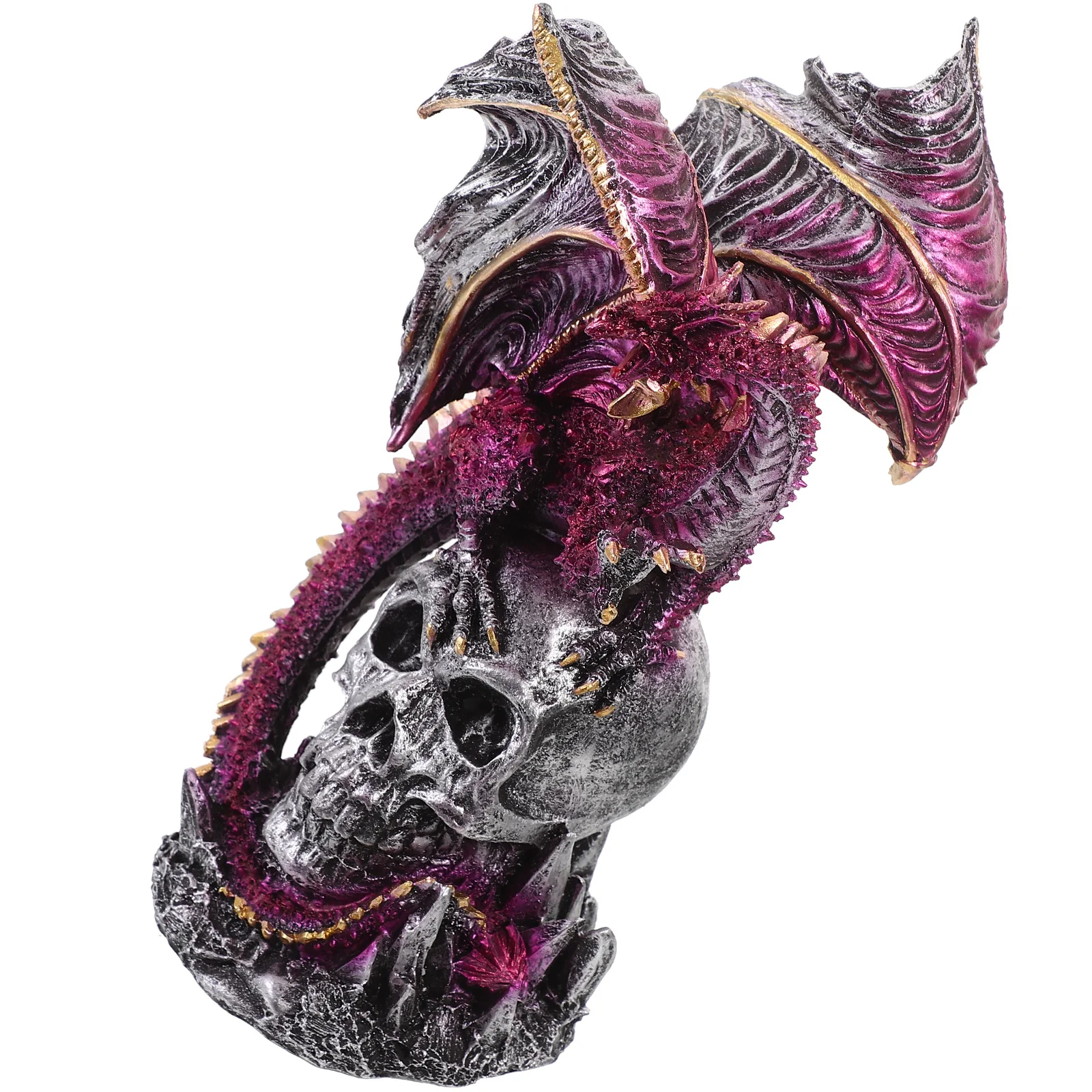 

Gothic Style Desktop Dragon Statue Decoration Resin Evil Dragon Figurine Household Resin Craft Decor