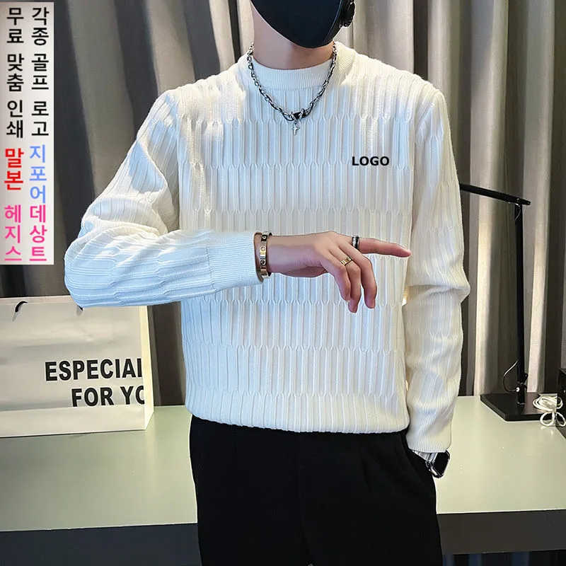 

남자 골프의류 High Quality Golf Knit Men's Golf Wear 2023 Winter New Golf Sweater Men's Golf Apparel Windproof Polo Blouse 한국인 리뷰 많은 옷