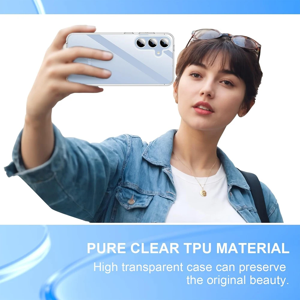 360 ° Custodia per telefono trasparente con copertura completa per Samsung Galaxy S24 S23 S21 FE S22 Plus Custodia rigida per PC ultra ibrida in silicone antiurto - immagine 5