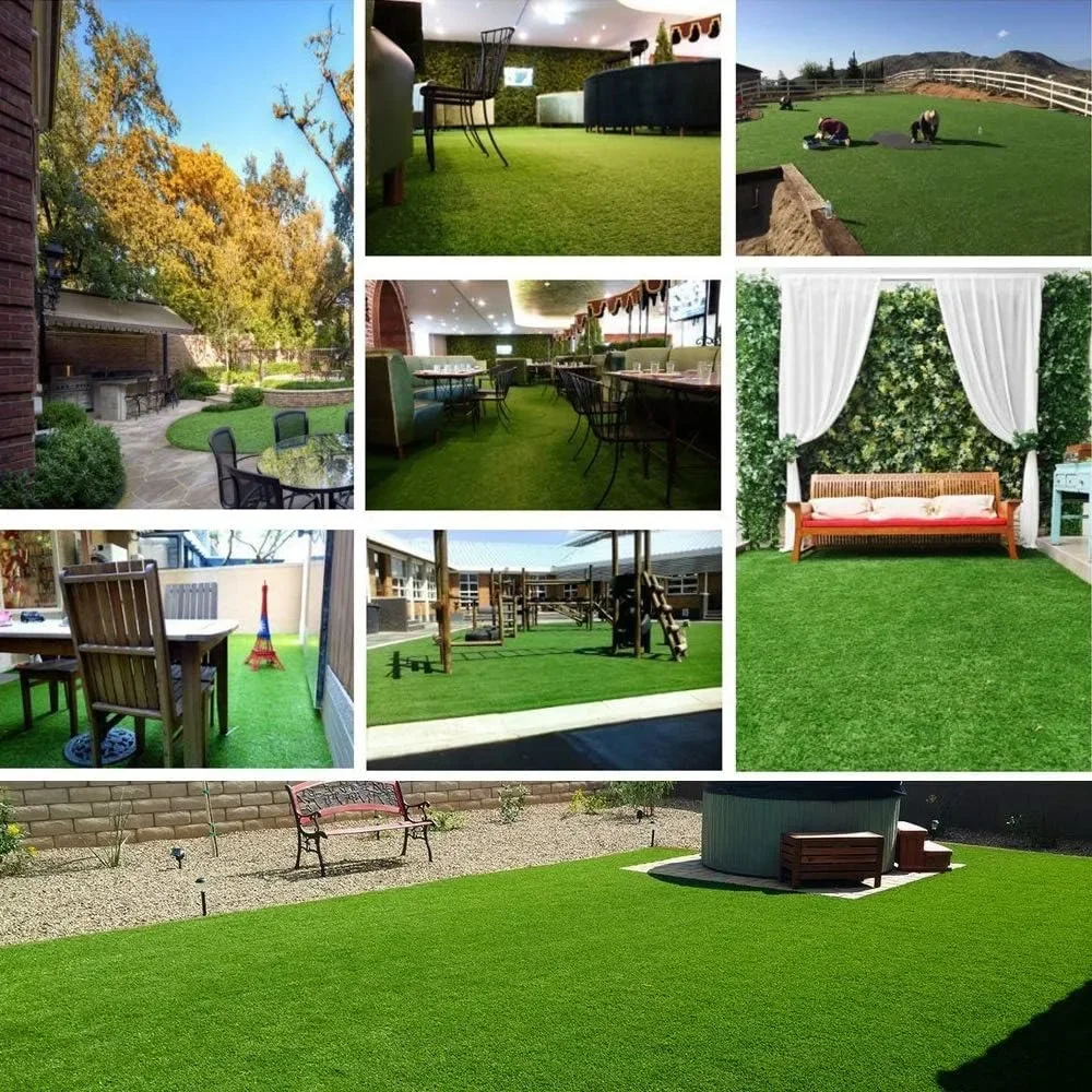 Artificial Grass Lawn Turf Realistic Synthetic Grasses Mat, Indoor Outdoor Garden Lawn Landscape for Pets,Fake Faux Grass Rug