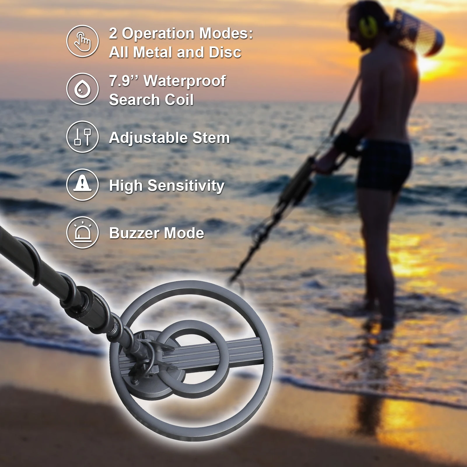 MD4030 GTX5030 GC1016A Professional Metal Detector Underwater Metal Pinpointer Waterproof Search Coil with Display Gold Detector