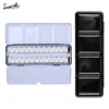 SeamiArt 12/24Grid Black Watercolor Paint Tin Box Painting Palette Portable Paint Palette Tray for Half/Full Pan Art Supplies 1