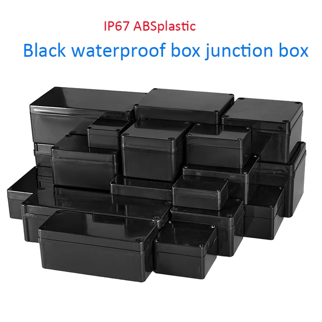 Boîtier de boîte de jonction étanche IP65 boîtier d'instrument en plastique  petite coque noire boîte