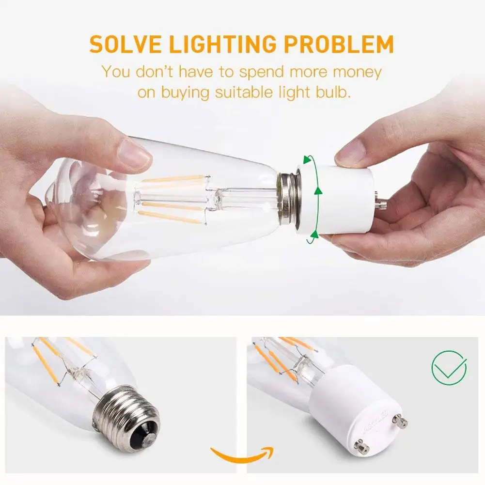 GU24-E26/E27 Conversion Lamp Holder Plastic Lamp Holder High Quality Adapter For Living Room
