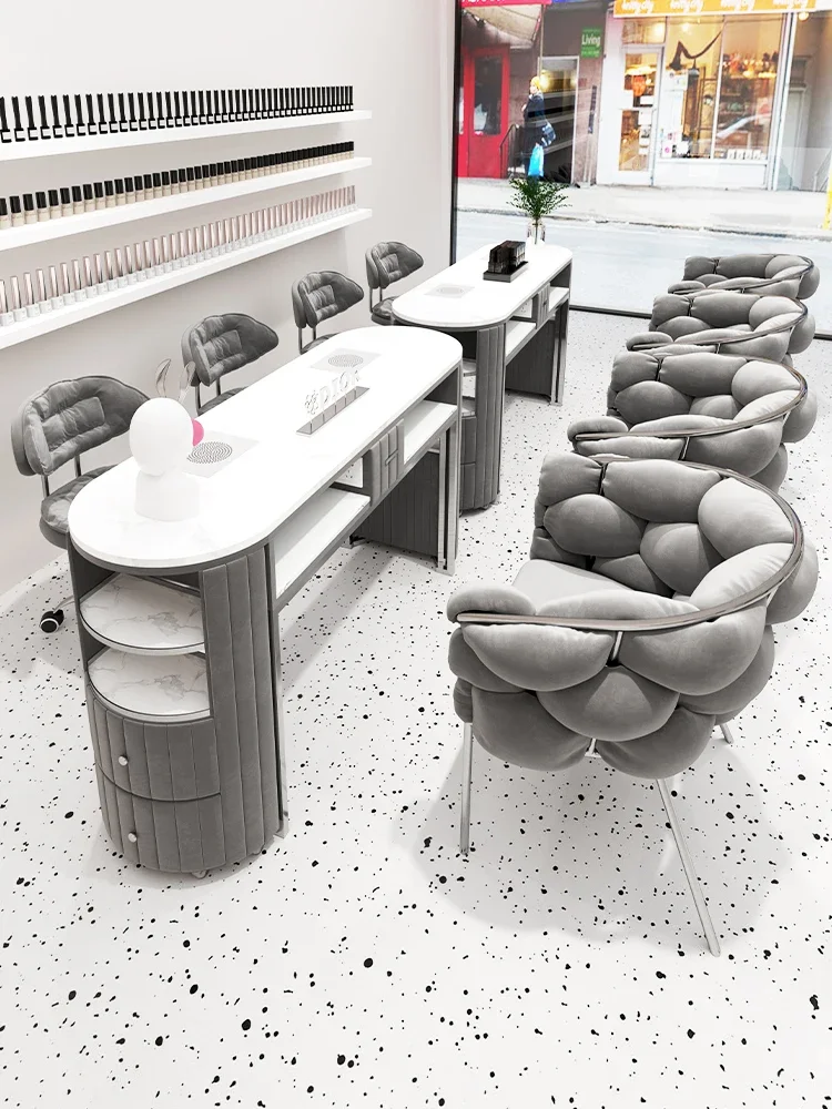 

Роскошный профессиональный ногтевой стол в скандинавском стиле, маникюрный Маникюрный Стол, простой стол для хранения, мебель для салона, KMNT