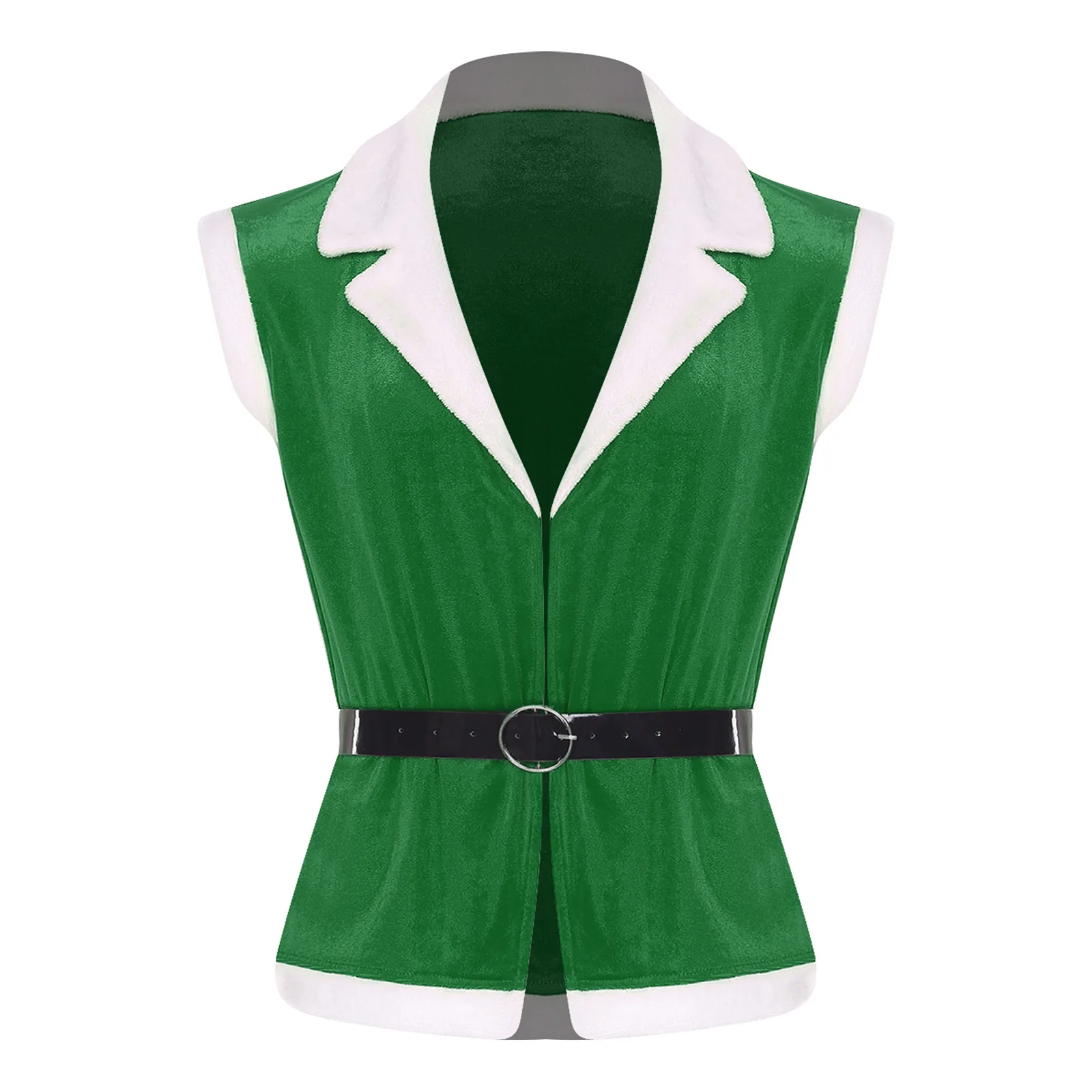 Gilet Père Noël en Velours avec Ceinture – photo 3