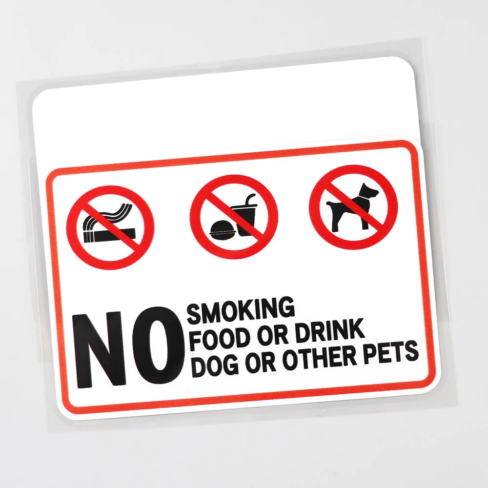 Osobnost přizpůsobení ne kouření jídlo anebo napít se psů anebo blížní mazlíčky obtisk pvc bh auto nálepka 13.8CM*9.2CM