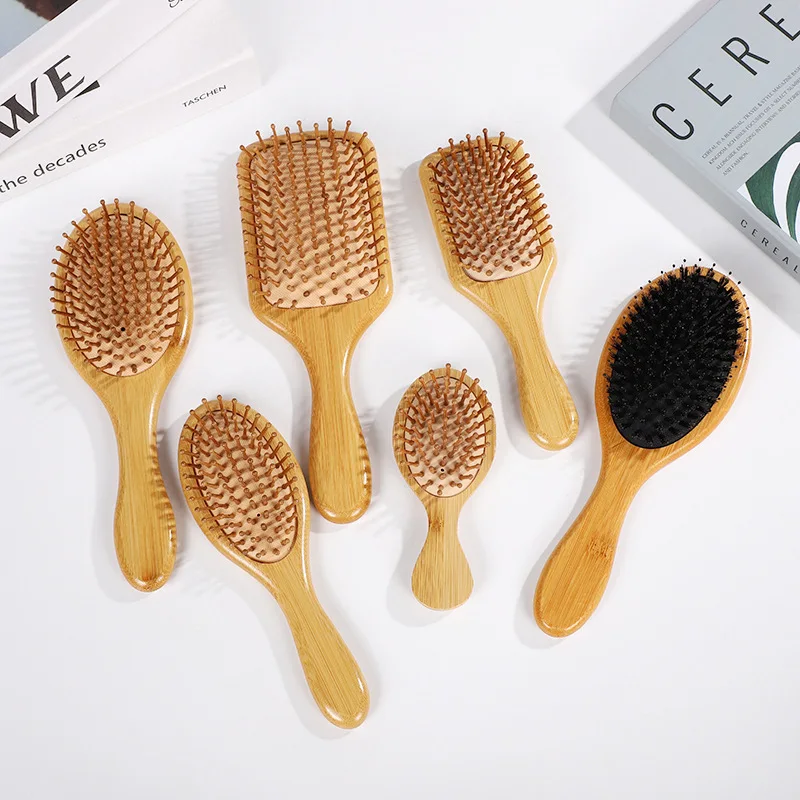 New Sdottor Wooden Bamboo Hair Brush Air Massage Comb Anti-static Scalp Combs Airbag Hairdressing Healthy Reduce Hair Loss Styli 3