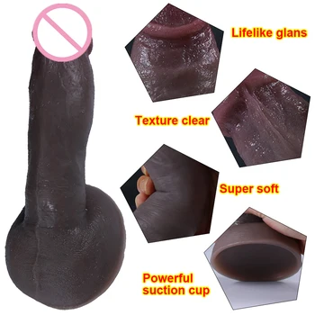 9 Styles New Real Skin Dildo Silicone Huge Soft Penis Big Suction Cup Women Vagina Masturbator Anal Sex Toy Goods For Adults 18 2