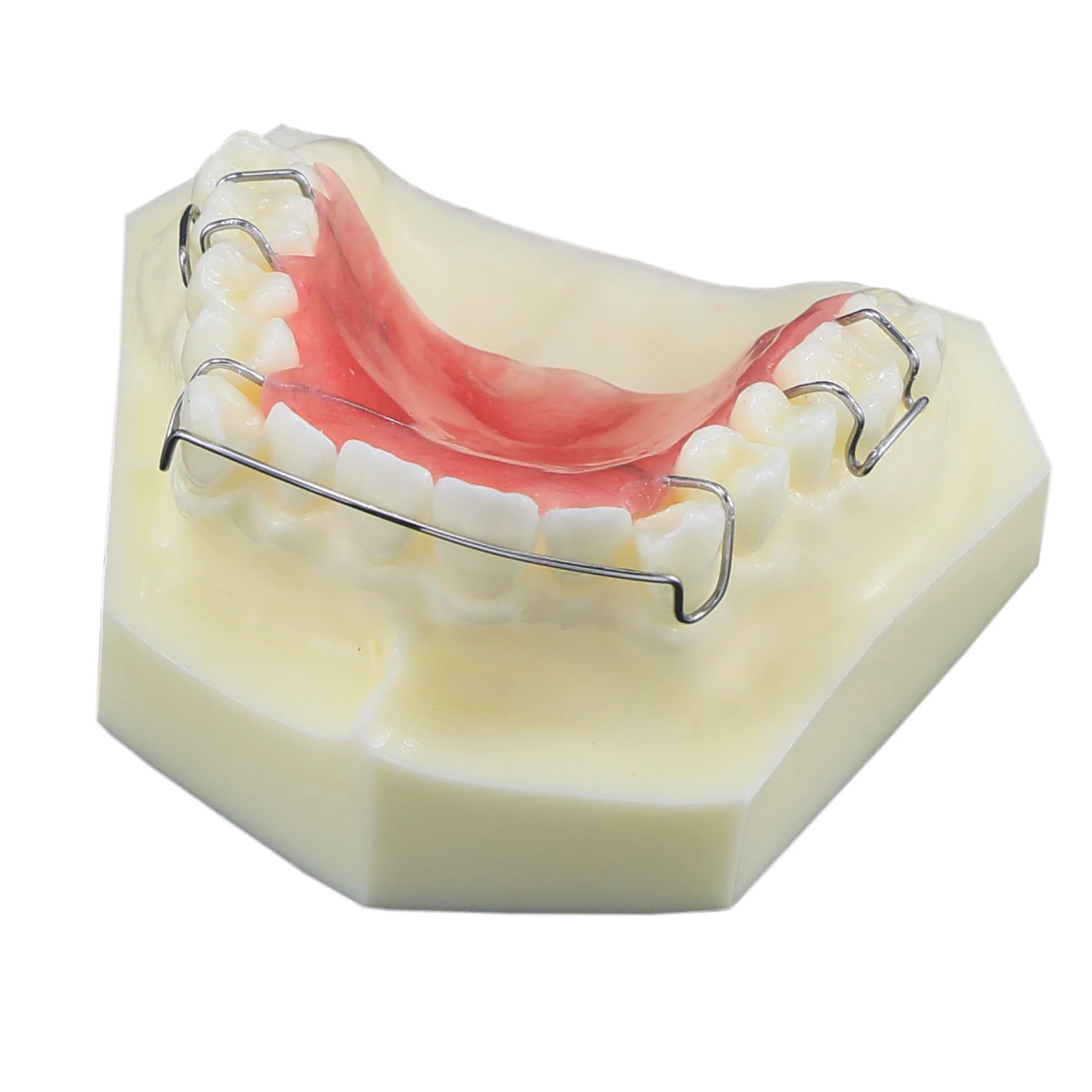 Dental Orthodontic Typodont Teeth Model With Self-Ligating Metal Ceramic Bracket Lingual Hawley Retainer Ligature Standard Demo 5