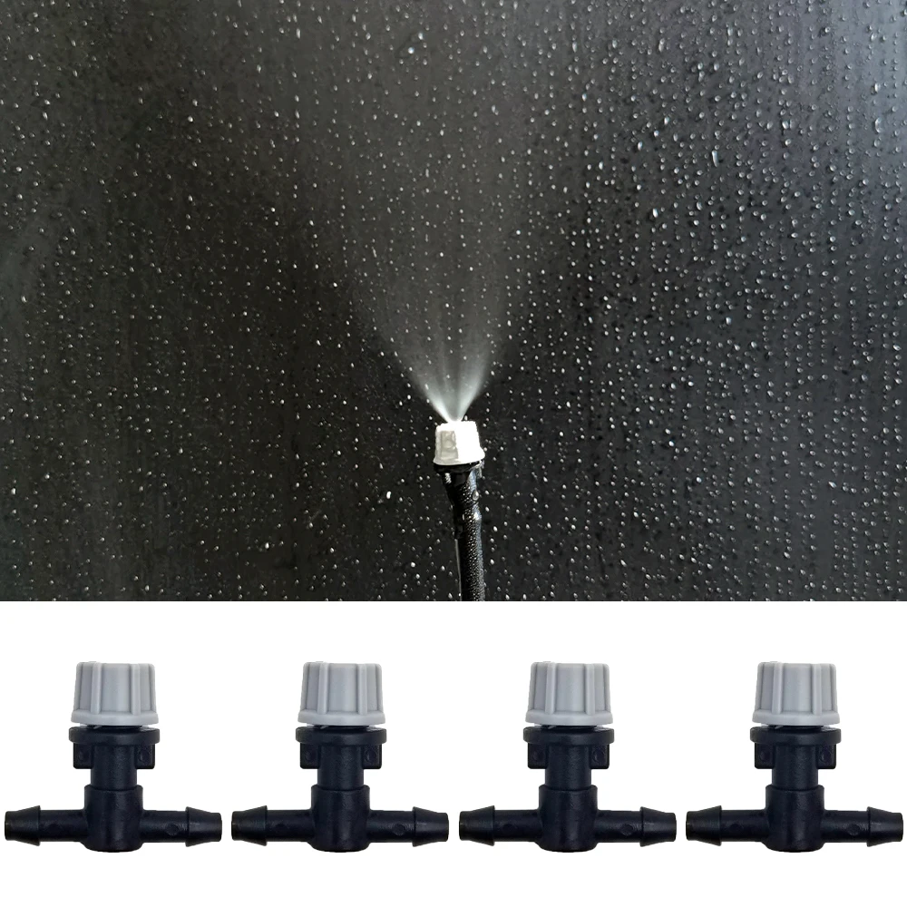 Plastic Watering Irrigation Garden Misting Sprinkler Heads Nozzle Tee joints 20PCS for garden misting nozzle,misting nozzles,watering nozzle,plants irrigation kits,garden irrigation kits,drip irrigation kits,garden misting kit,plastic tee connector,plastic 3 way tee connector