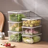 Transparent Fridge Organizer Food Storage Containers Fresh Vegetable Fruit Baskets Refrigerator Storage Box Kitchen Organizer 4