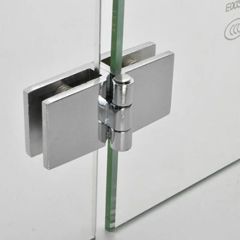 90 180 Degree Bilateral Clip Home Easy Install Glass Clamp Zinc Cabinet Door Hinge Bathroom Furniture Cupboard stainless steel hinges door hinges gas spring hinges gas strut hinges plastic hinges nylon hinges