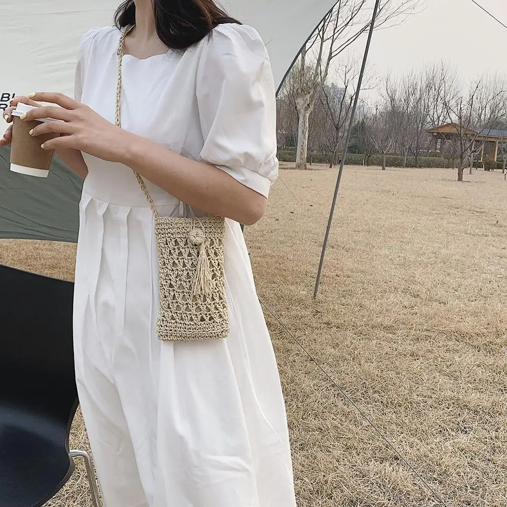 Straw Woven Mini Shoulder Crossbody Bag for Women Vacation