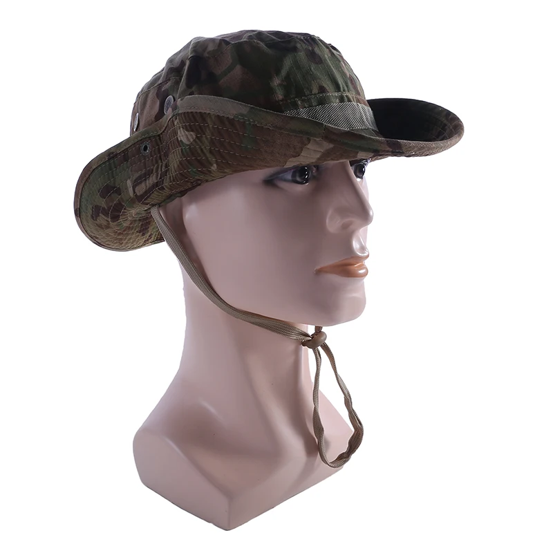 

Tactical US Army Bucket Hats Camouflage Boonie Hat Military Multicam Panama Summer Cap Hunting Hiking Outdoor Camo Sun Caps Men