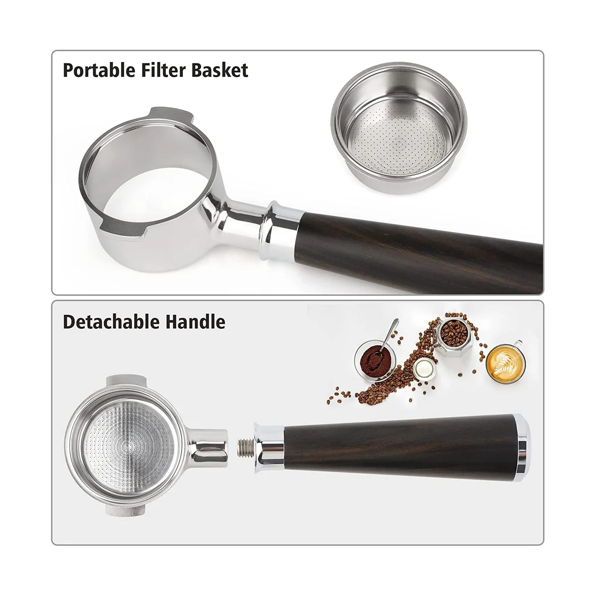 51mmPortafilterforDelonghiECP3420EC155BCO430EC26051mmBottomlessPortafilter2Ears