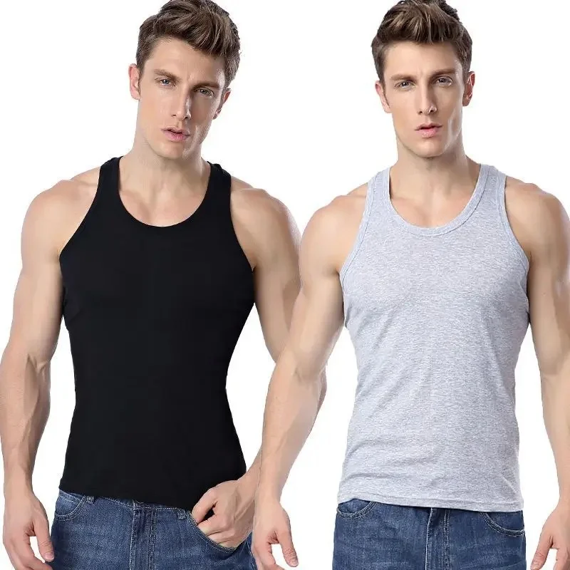 Vest [2 pure cotton pieces] black + Gray