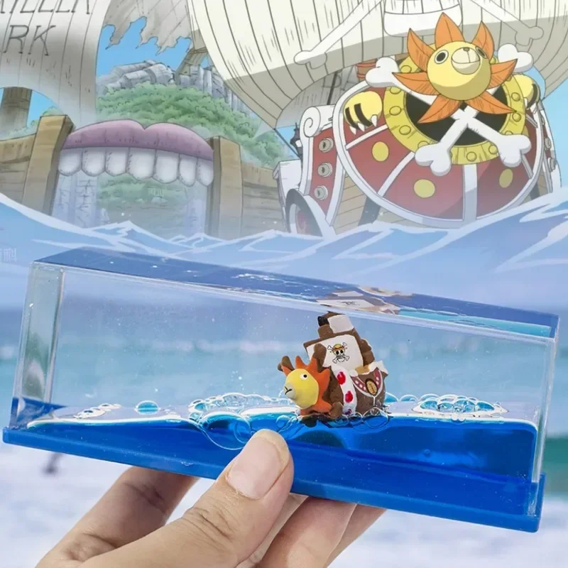 Going Merry Floating Ship Fluid Liquid Titanic Creative Cruise Ship Hourglass Fluid Drift Bottle Sunny Barcos Floating Boat Gift