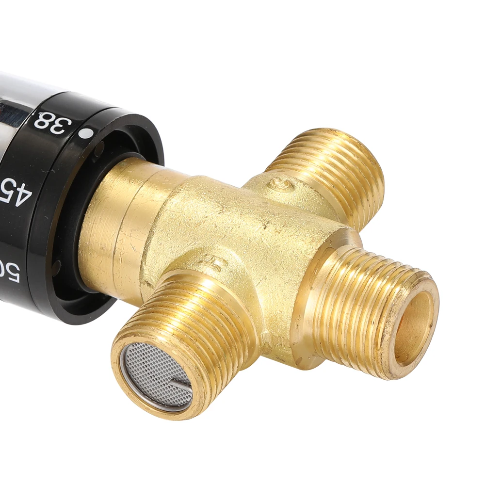 Brass Pipe Thermostatic Mixing Valve Constant Water Temperature Shower Heater Faucet Valve Thermostat Bathroom Kitchen Tap faucet valve thermostatic mixing valve