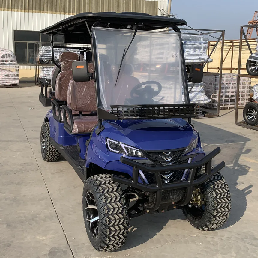 Nuova Auto Elettrica Street Legal 6 Posti Golf Cart Travel Shopping Cart 5000W Kit Di Conversione Motore 12 Pollici Pneumatici Freni A Disco