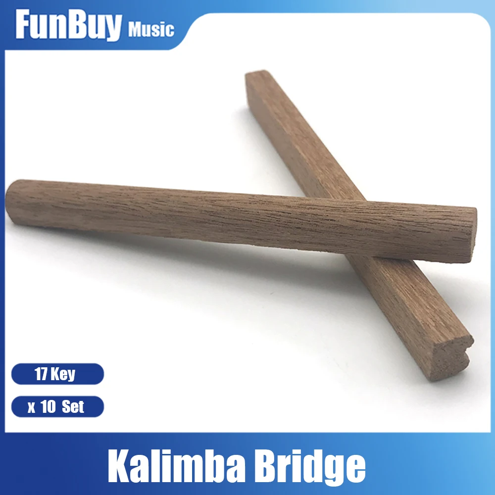

10set 17 Key Mahogany Kalimba Thumb Piano Wooden Bridge Kalimbas Accessories