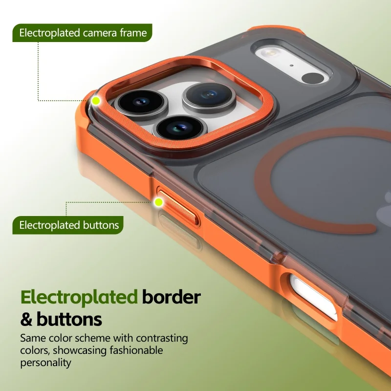 Luxury Magnetic Shockproof Matte Translucent Phone Case