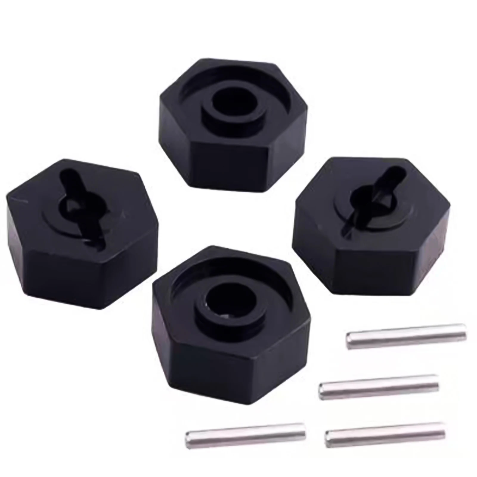 4Pcs 1/16 RC Car 12mm Upgrade Wheel Hex Hubs With Axle Pins For Traxxas 1/16 E-Revo Slash 4WD Summit VXL RC Car Accessories