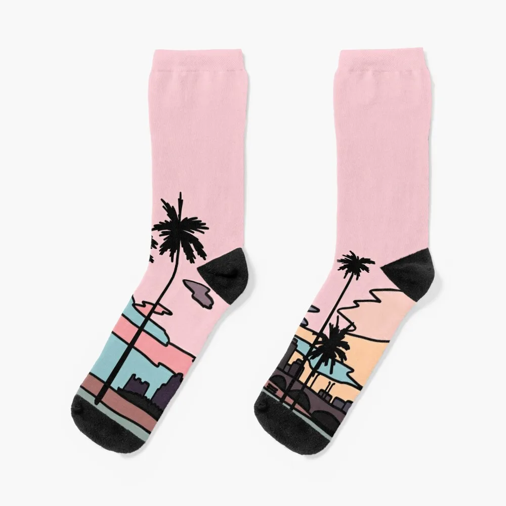 

Florida sunset by Elebea Socks Sports warm winter cotton Socks For Women Men's