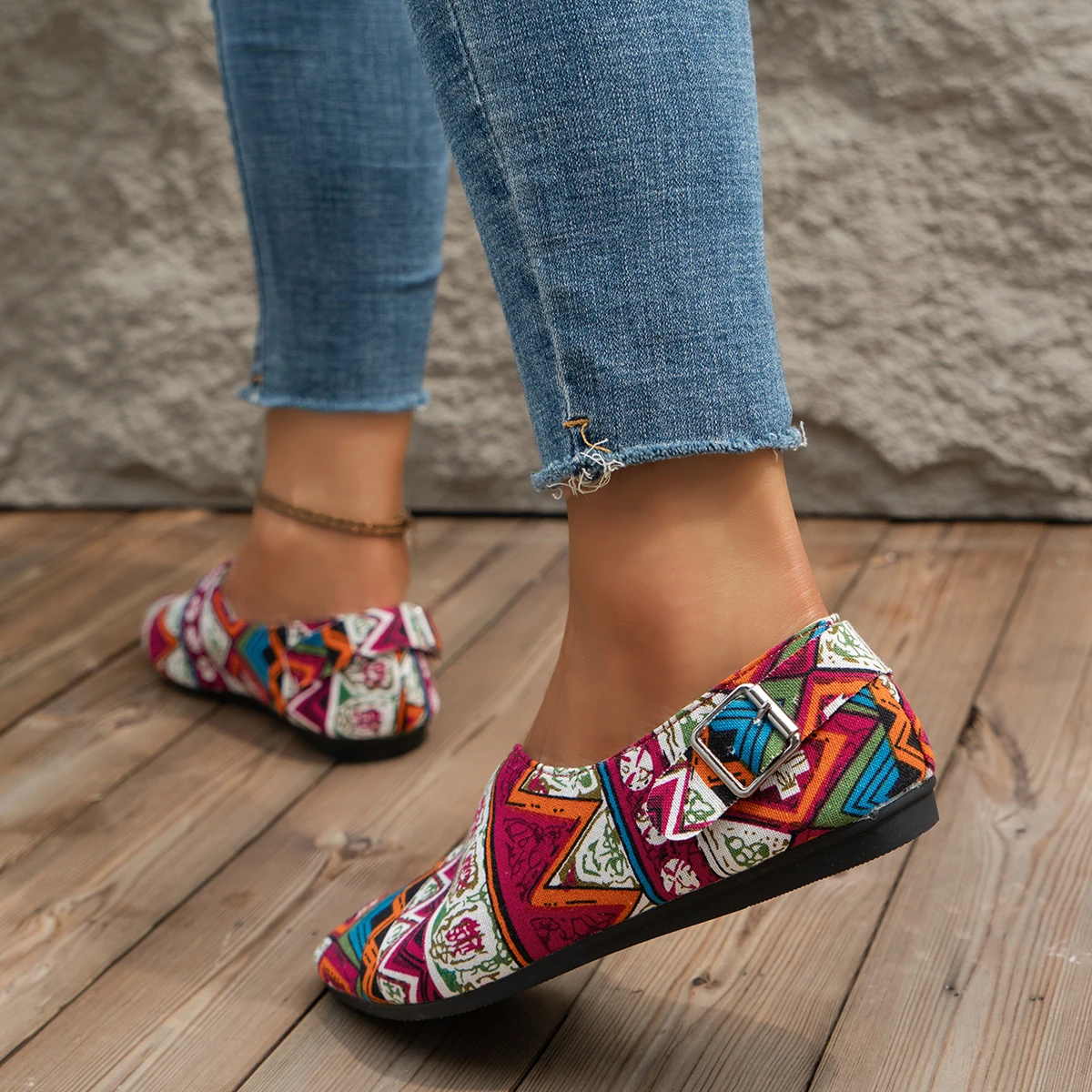 Women's Flats Loafers Comfort Shoes Plus Size Classic Loafers Daily Summer Flat Heel Pointed Toe Vintage Elegant Casual