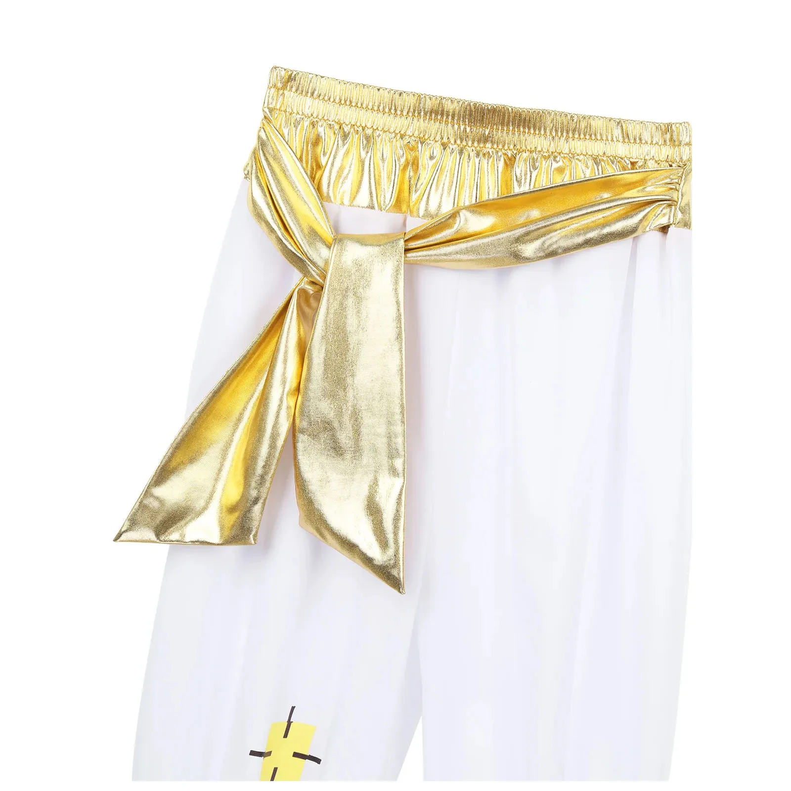 Costume da principe arabo per ragazzi, arabo persiano, gioco di ruolo di Halloween, maniche ad aletta, gilet con pantaloni Harem, abiti di carnevale - immagine 6