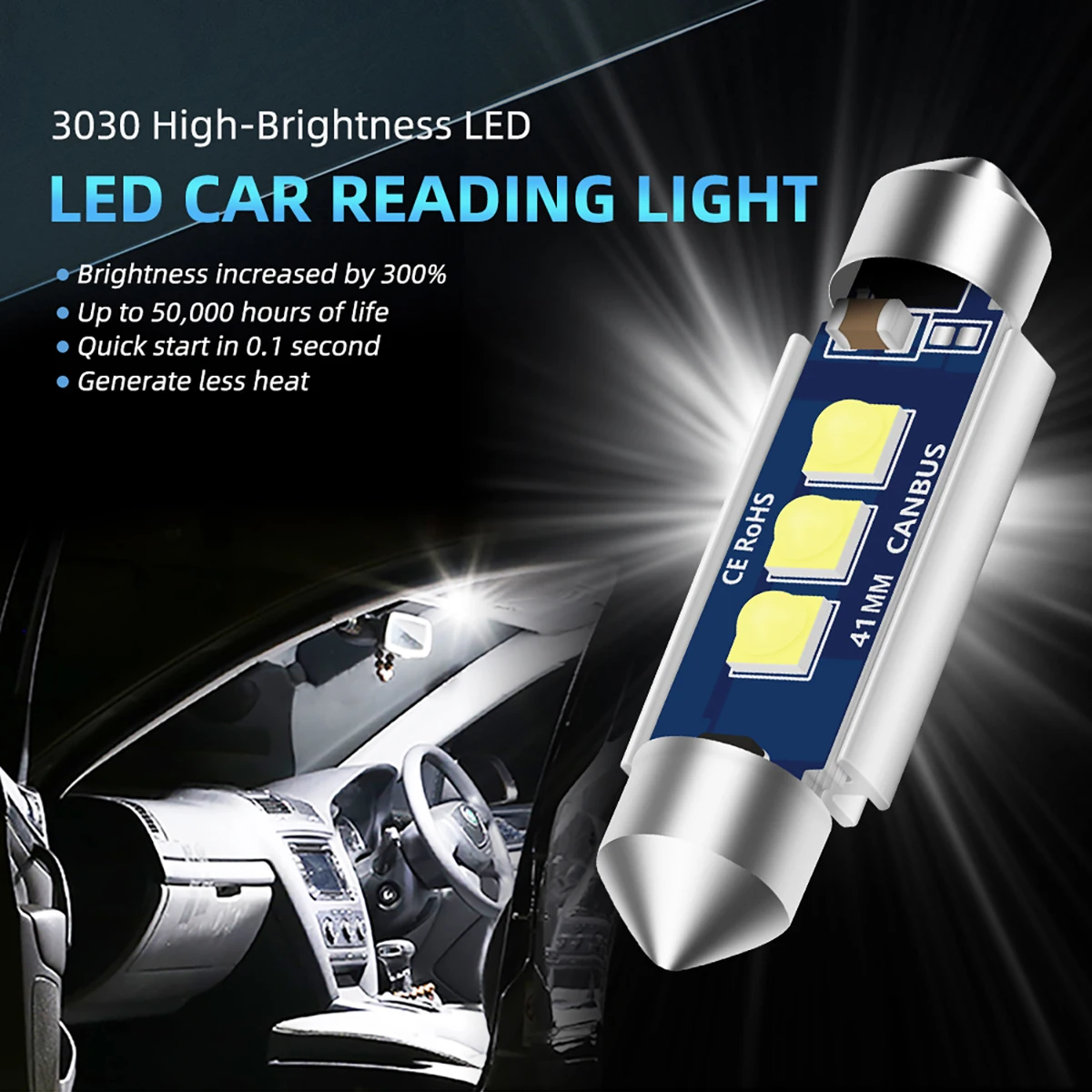 Dropship High Quality Super Bright LED Bulb C5w Car License Plate