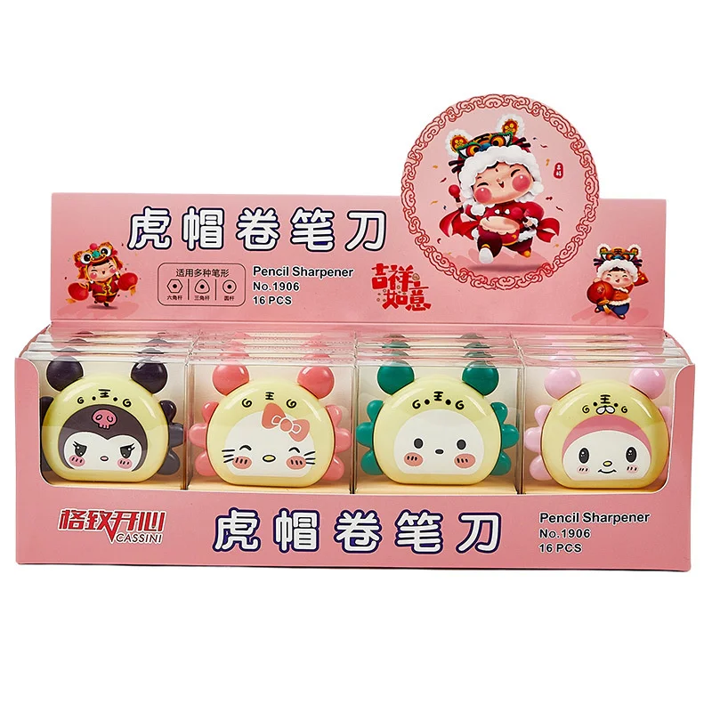 

32 шт./партия Sanrio кавайная точилка для карандашей с животными милый мини ручной механический резак нож Канцелярские подарки школьные принадлежности