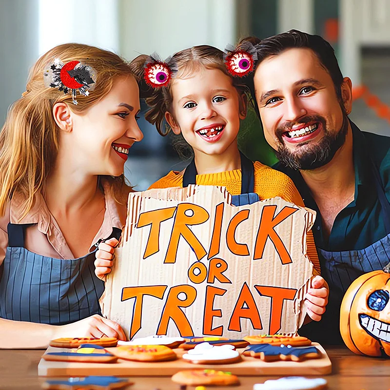 

Girl Halloween Ghost Duckbill Clip Lace Sequin Bowknot Flash Party Hair Accessories Pumpkin Costume Ornaments Cute Jewelry