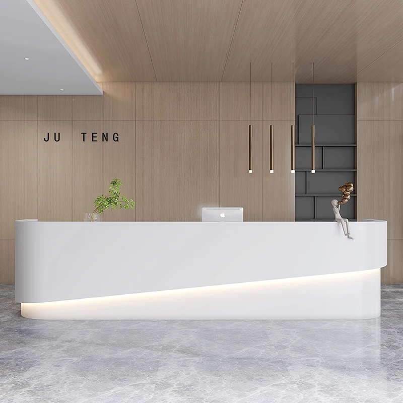 

Modern Luxury Reception Desk Office Clinic Hotel Wooden Reception Desk Executive Comptoir De Caisse Boutique Shop Furniture