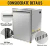 Trash Drawer Built-in Pull-Out Tray Stainless Steel Trash Drawer Storage Trash Bin(10 Gallons)(Not Included) for Outdoor Kitchen 6