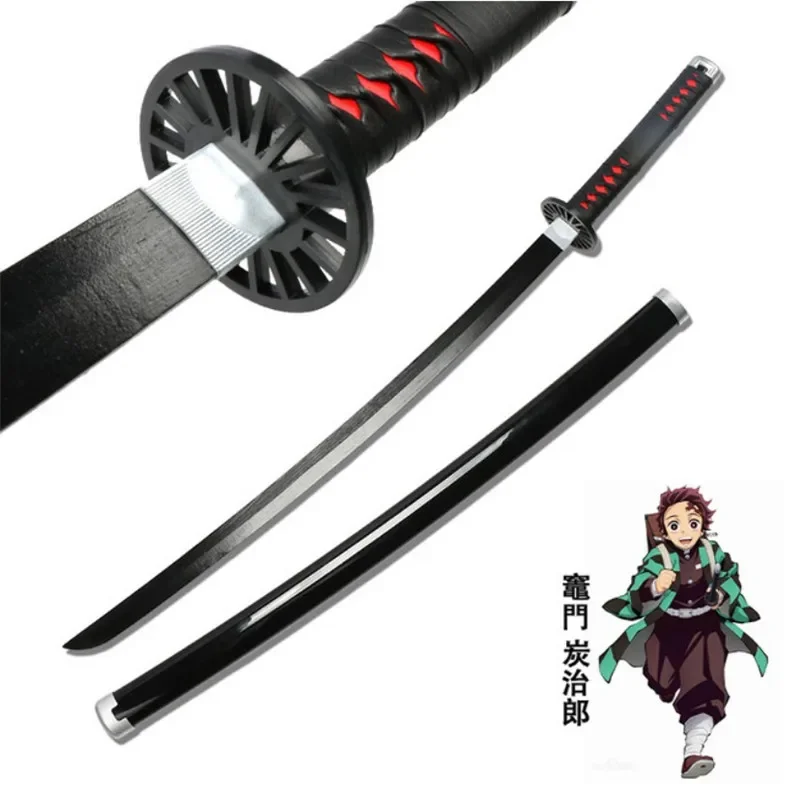 80cm Demon Slayer Sword Katana JaponesaTanjirou Anime Swords Weapon Model Ninja Kids Toys Cosplay Swords Prop Boy Gift Toy Sword