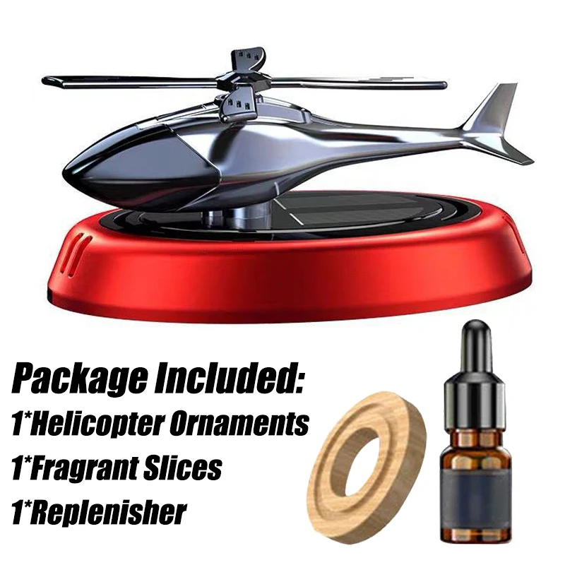 Car Helicopter Solar Rotating Perfume Diffuser Car Fragrance Decoration Car Air Freshener Ornaments Deodorant Perfume Diffuser images - 6