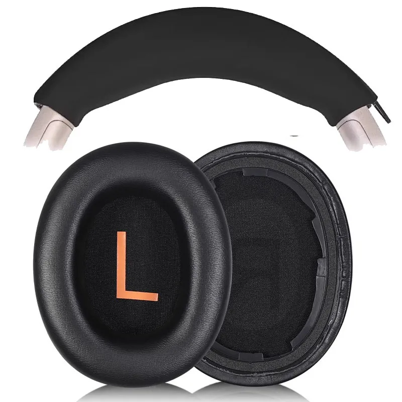 Earpads Silicone Zipper Headband Cover for QCY H3 & H3 Lite Headphone Repalcement Ear Pads Cushions Earmuff for TOZO HT2