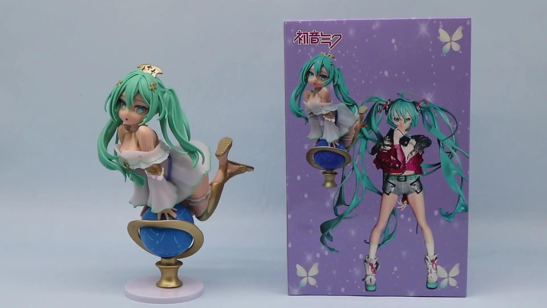 17cm Błyszcząca gwiazda ver. Hatsune Miku Anime rysunek Kawaii Globe Girl figurka kolekcja dla dorosłych Model lalki zabawki dla dziecka prezent