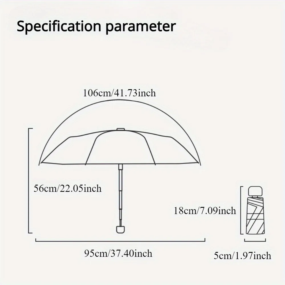 Compact Ultra Light Mini Women's Sun Protection Umbrella with UV Shield