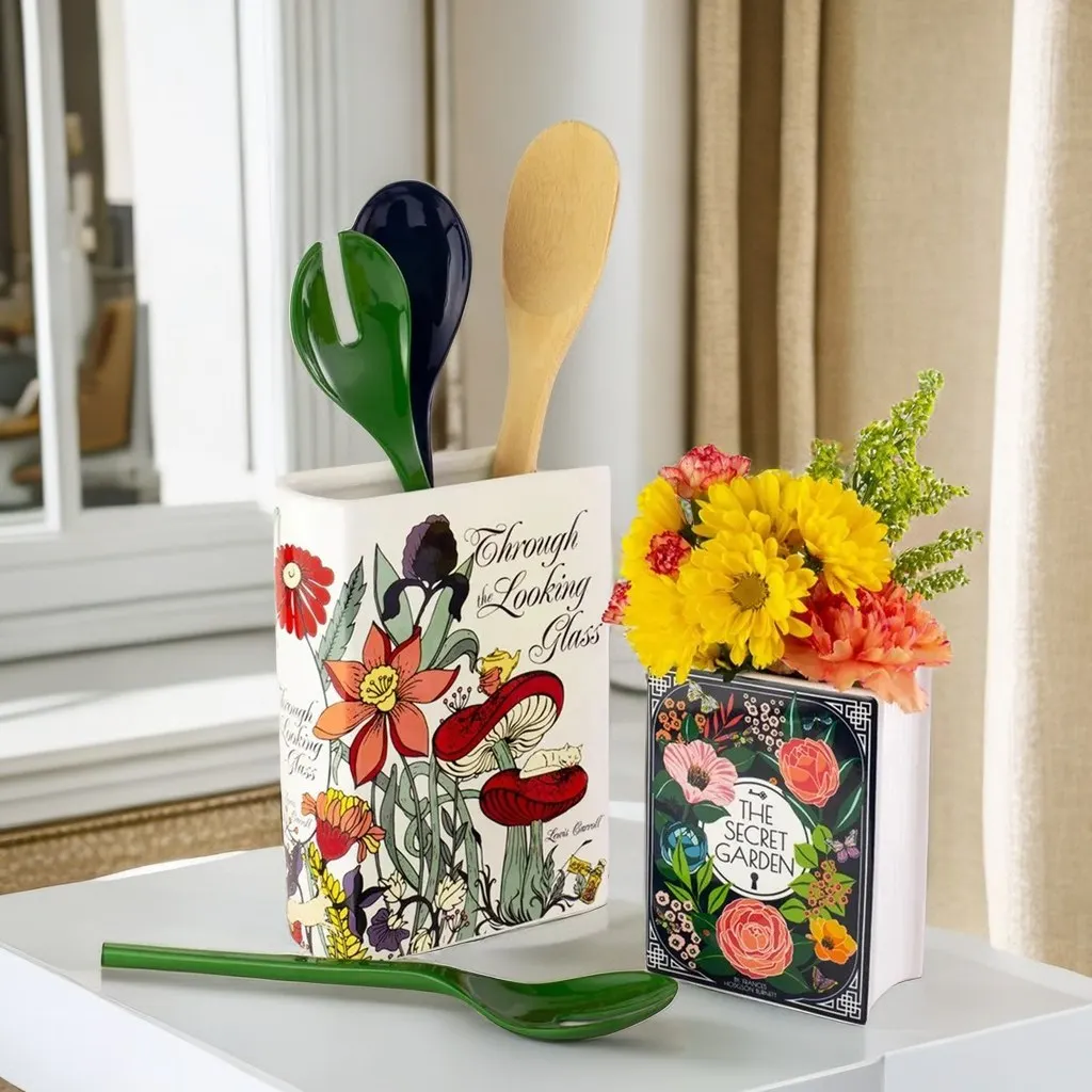 VileadCeramicBookVaseNordicStyleModernArtMinimalistInterior