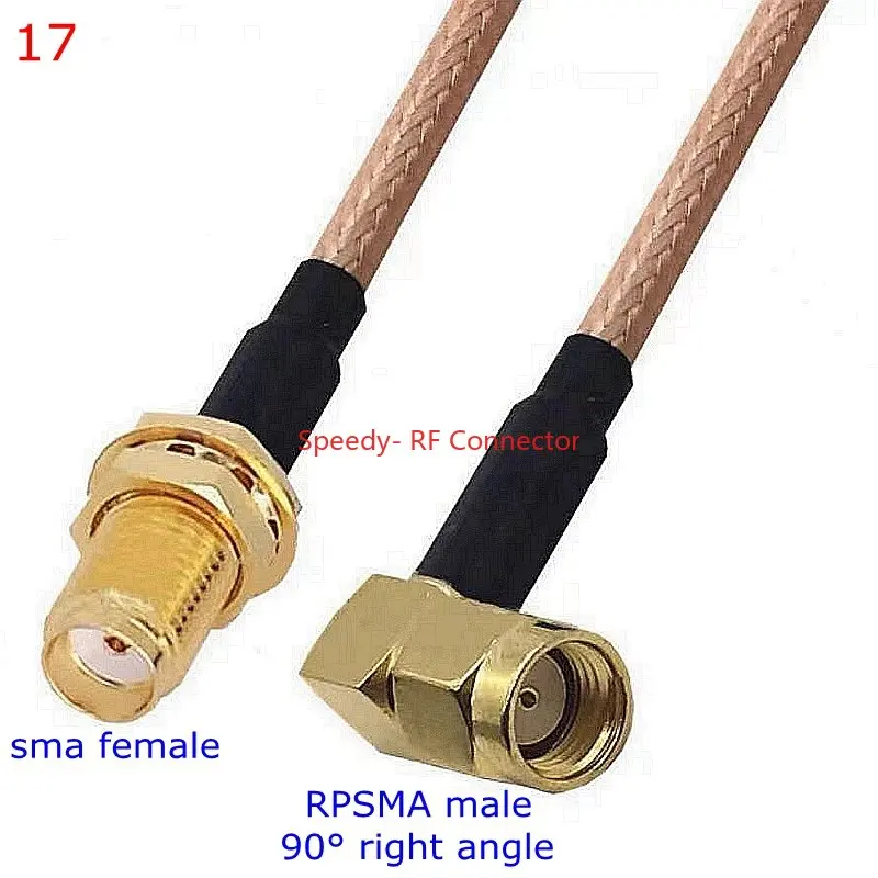 thumbnail image 1 of Kit de conector RG316 SMA a SMA macho hembra, conector RPSMA macho hembra a SMA, para cable de extensión de puente de coleta RG-316 de baja pérdida, 1 of 5