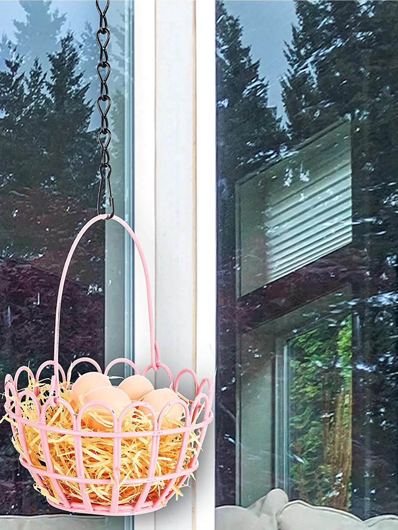 2pcs-Hanging chain wedding hanging basket chain hanging bird feeders, flower pots, advertising boards, and decorative hook