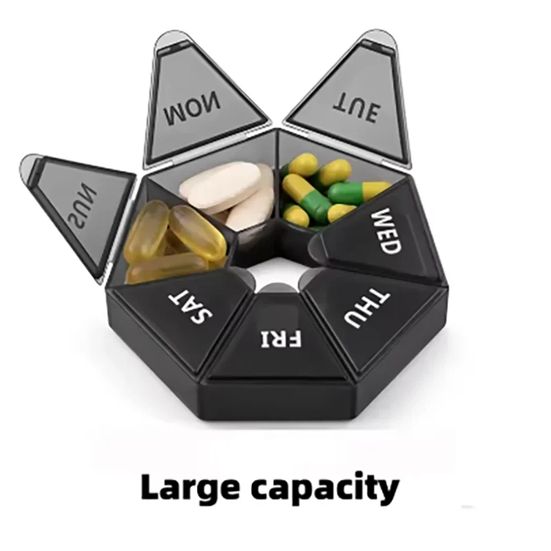 1pc-Mini Small Portable Travel Vitamin Pill Box Pills Cases Container Organizer Storage Tablets 7 Days Grids Medicine Fish Oils