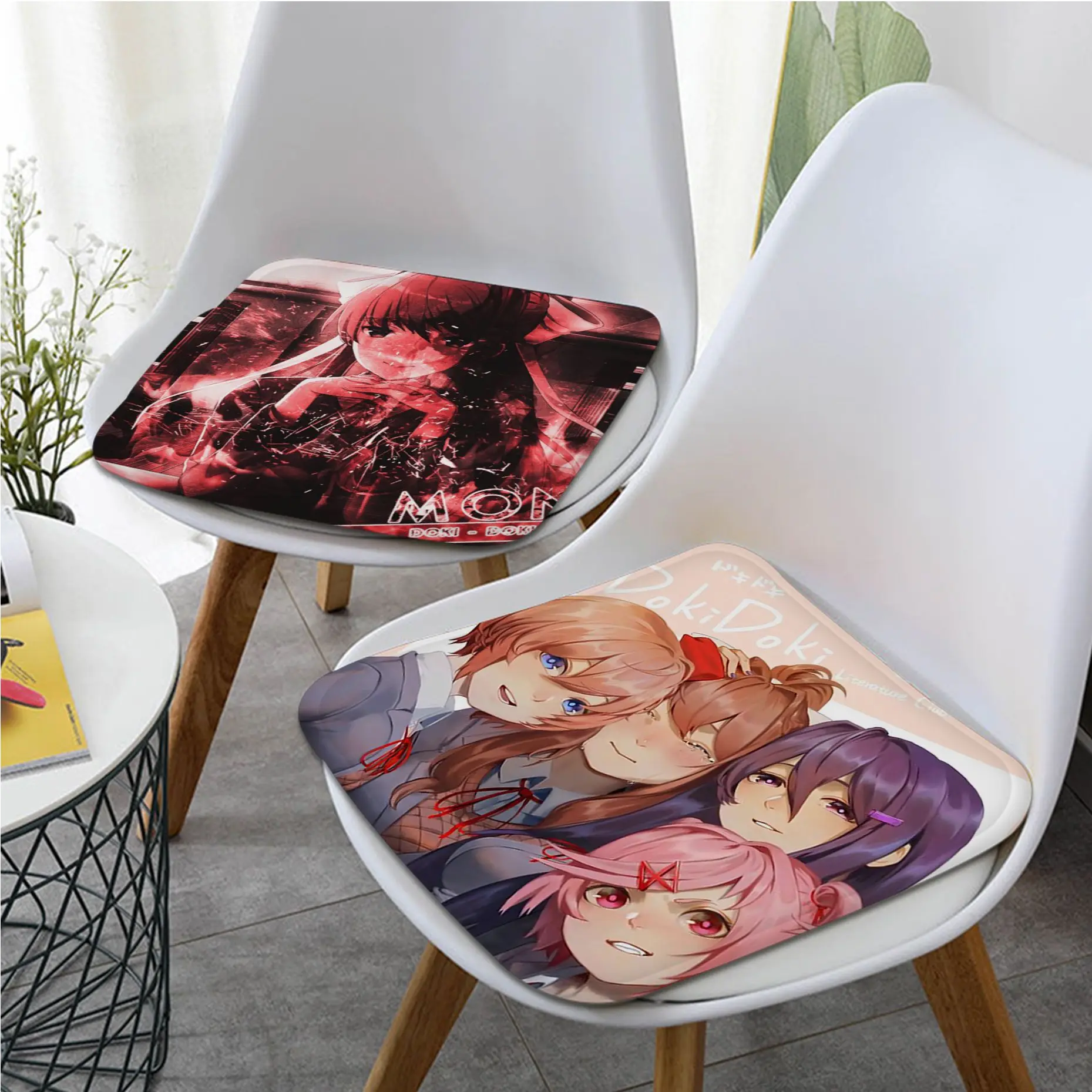 

Doki Doki Literature Club Cushion Mat Creative Dining Chair Cushion Circular Decoration Seat For Office Desk Cushions Home Decor