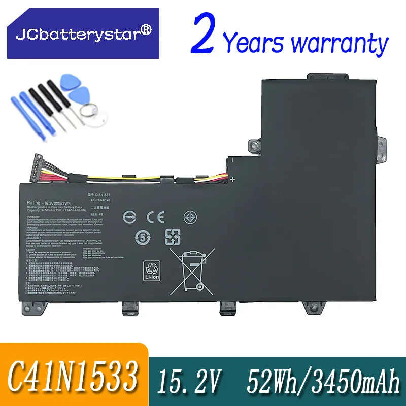 

JC 15.2V 52WH C41N1533 Laptop Battery For ASUS Zenbook Flip Q524U Q534U Q534UX UX560UQ UX560UX Series 0B200-02010300